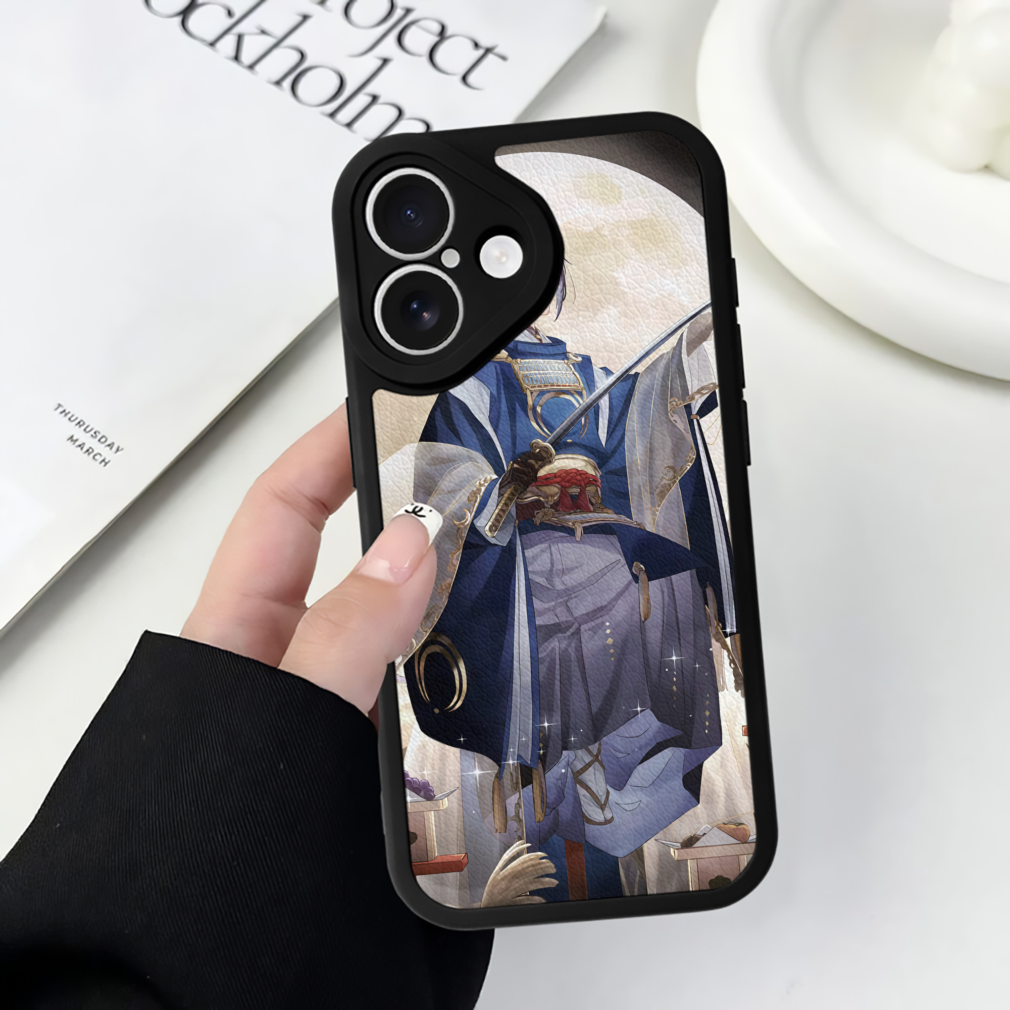 （画像用） 刀剣乱舞 Touken Ranbu 【iPhone 16シリーズ対応】シリコンスマホケース（レザー調） 材質：シリコン
